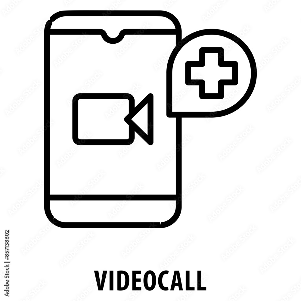 Aufkleber videocall icon simple and easy to edit for your design elements
