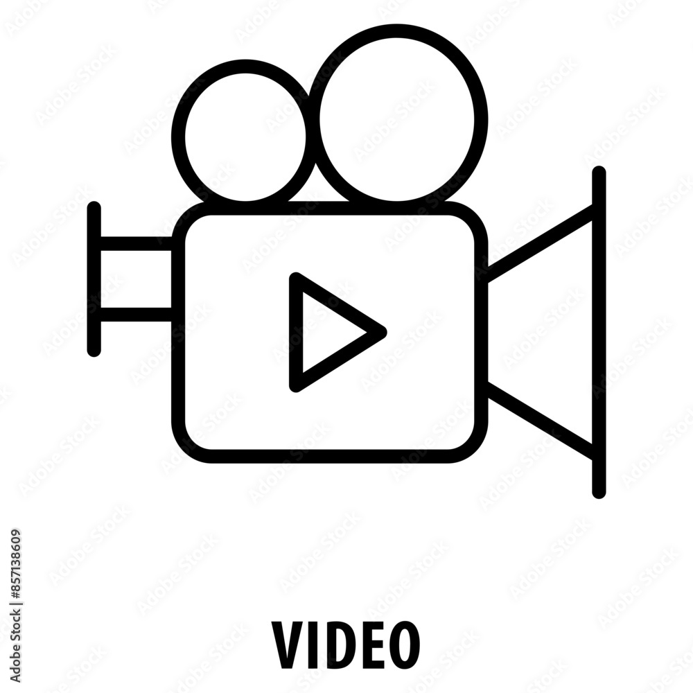 Poster video icon simple and easy to edit for your design elements
