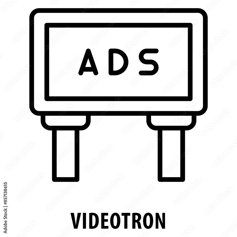 Poster videotron icon simple and easy to edit for your design elements