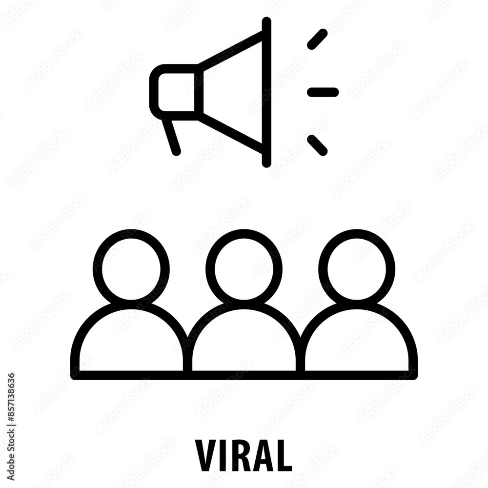 Poster viral icon simple and easy to edit for your design elements