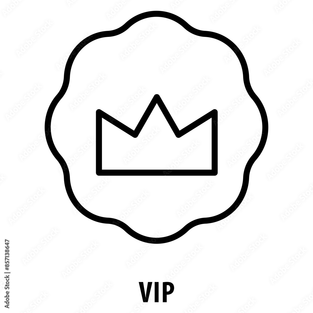Poster vip icon simple and easy to edit for your design elements