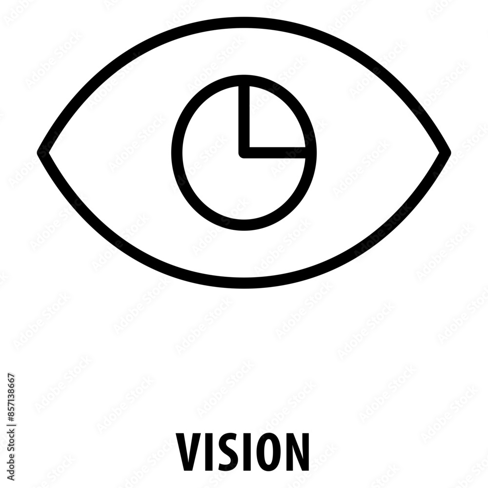 Poster vision icon simple and easy to edit for your design elements