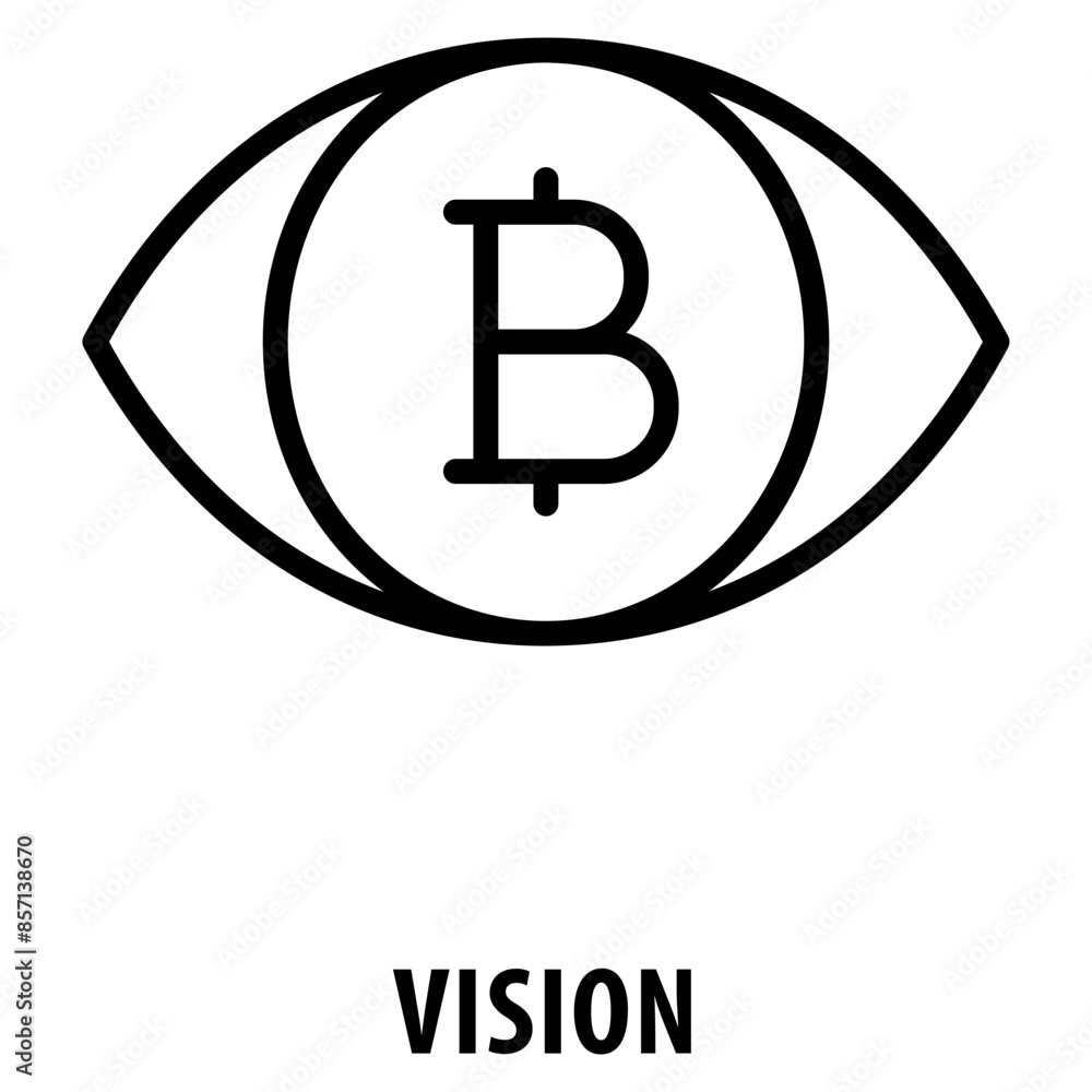 Poster vision icon simple and easy to edit for your design elements