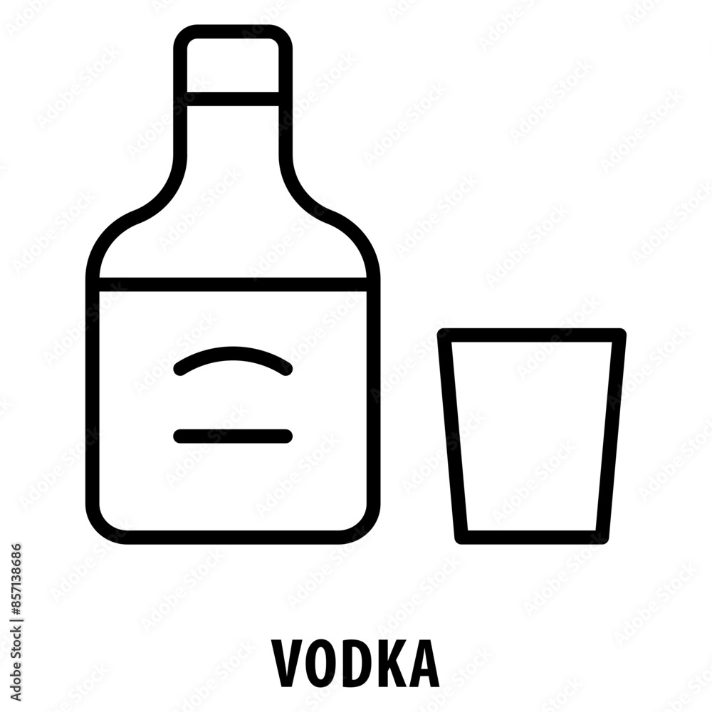 Poster vodka icon simple and easy to edit for your design elements