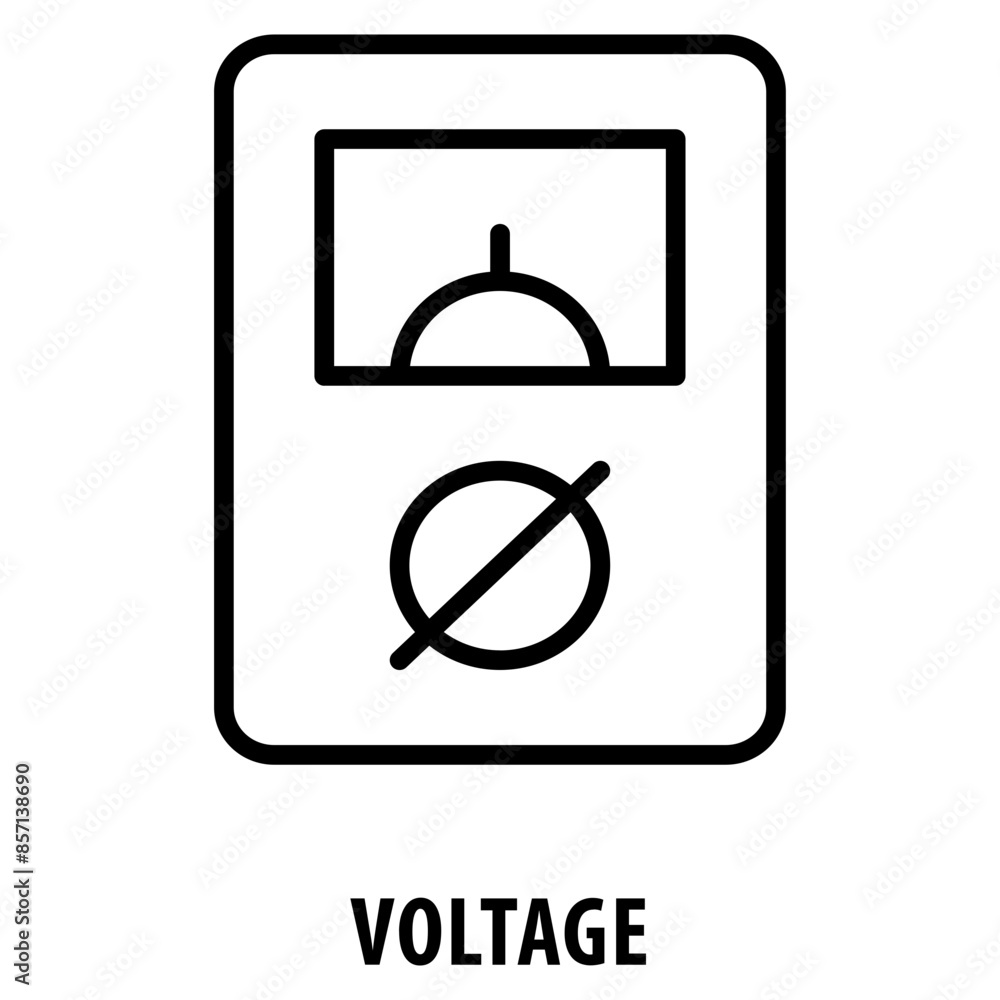 Aufkleber voltage icon simple and easy to edit for your design elements
