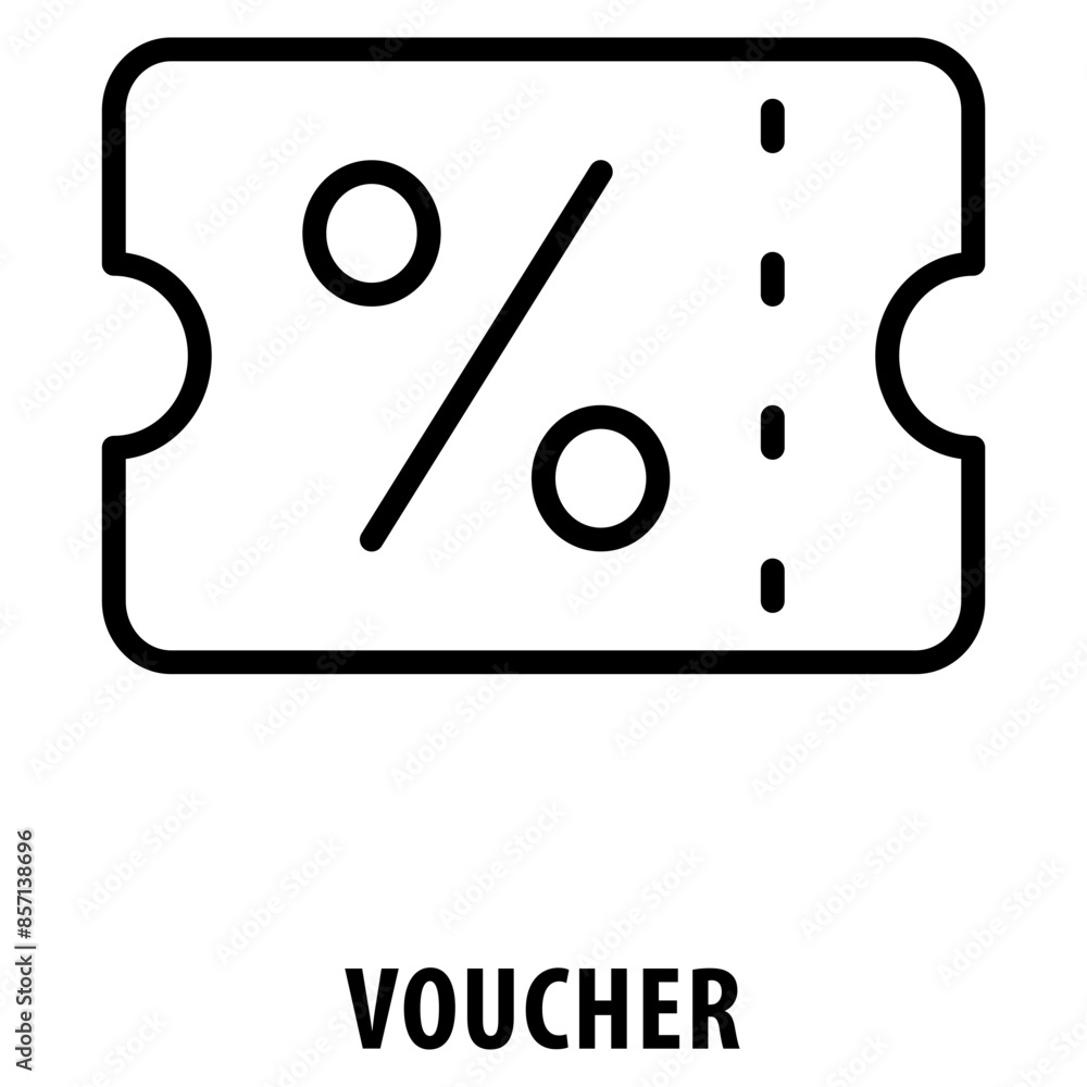 Poster voucher icon simple and easy to edit for your design elements