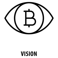 Vision Icon simple and easy to edit for your design elements