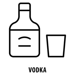 Vodka Icon simple and easy to edit for your design elements