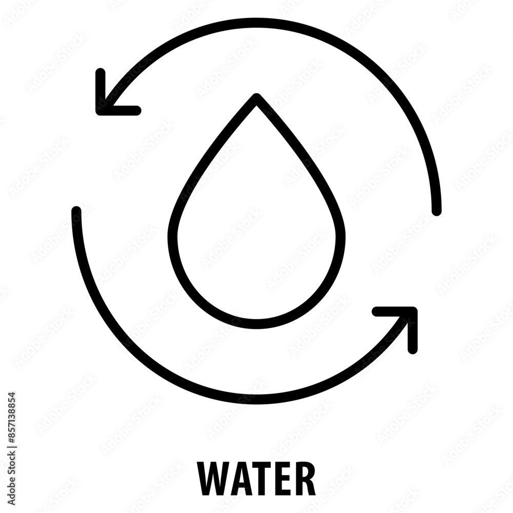Poster water icon simple and easy to edit for your design elements