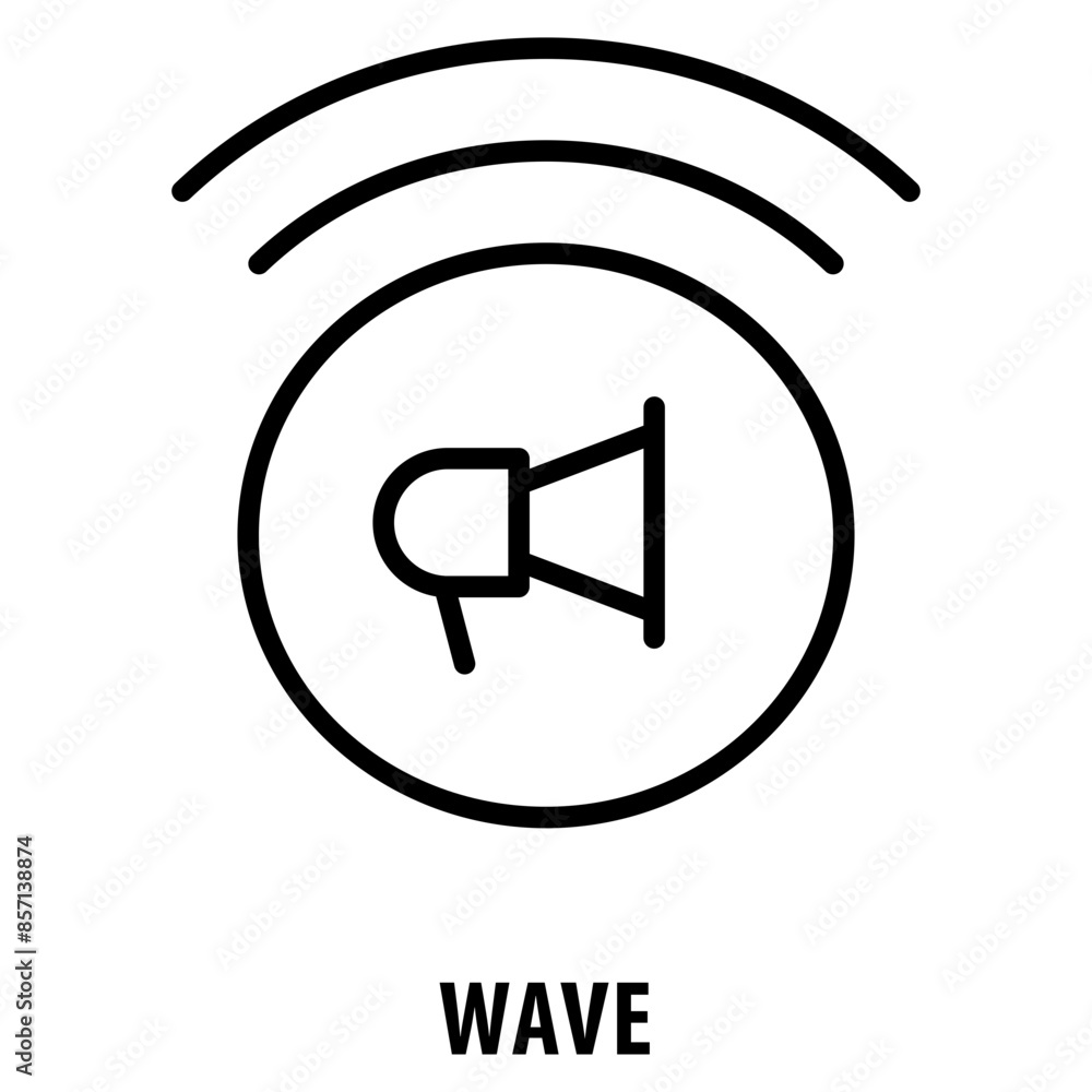 Poster wave icon simple and easy to edit for your design elements