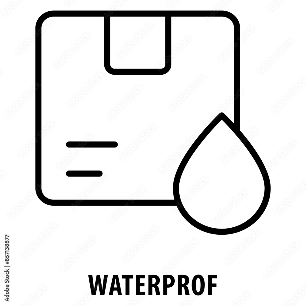 Poster waterprof icon simple and easy to edit for your design elements
