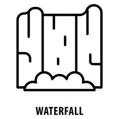 Waterfall Icon simple and easy to edit for your design elements