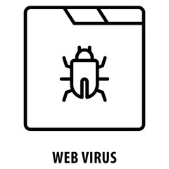 Web Virus Icon simple and easy to edit for your design elements
