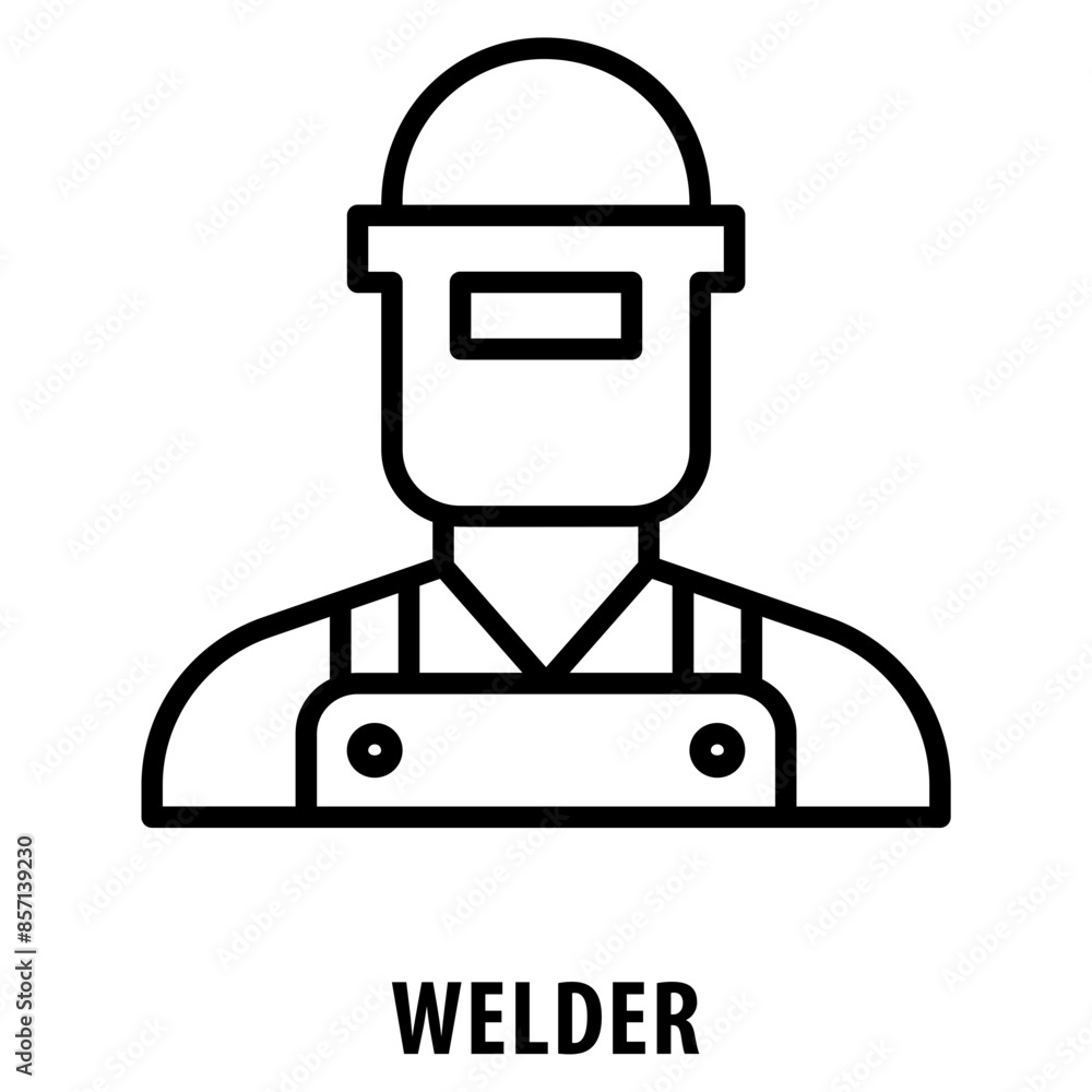 Poster welder icon simple and easy to edit for your design elements