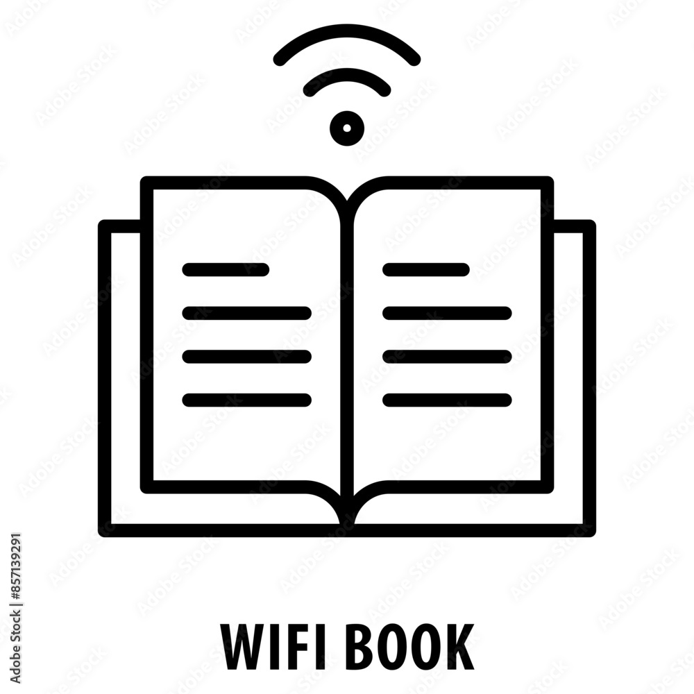 Poster wifi book icon simple and easy to edit for your design elements