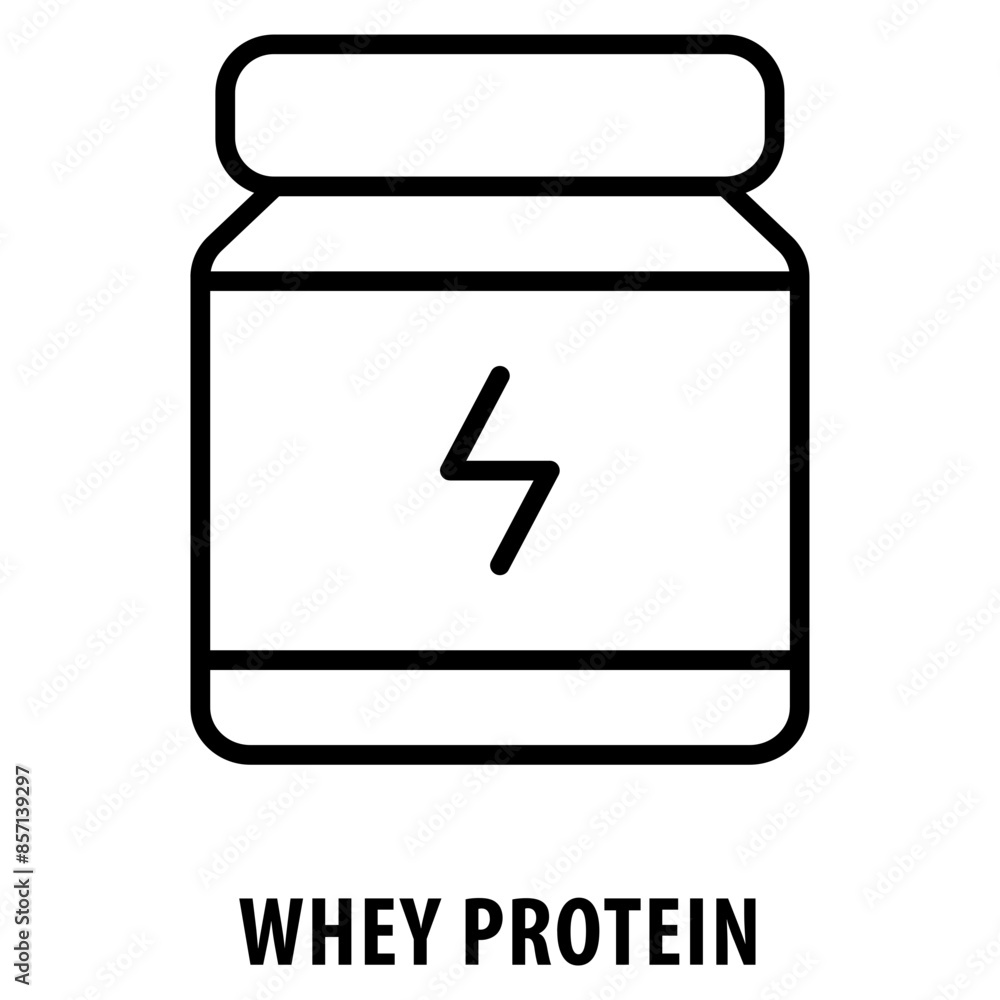 Poster whey protein icon simple and easy to edit for your design elements