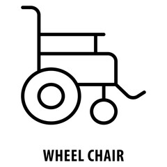 Wheel Chair Icon simple and easy to edit for your design elements