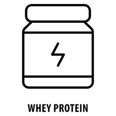 Whey Protein Icon simple and easy to edit for your design elements
