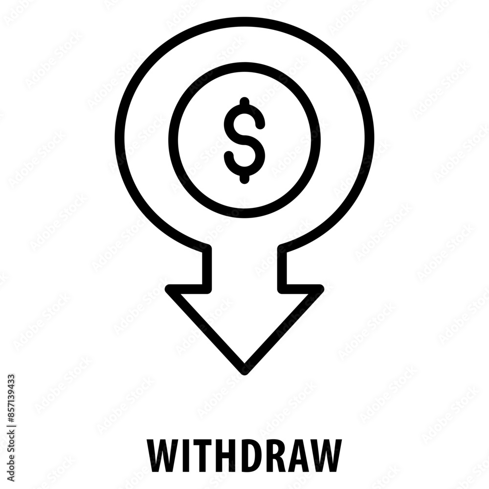 Poster withdraw icon simple and easy to edit for your design elements