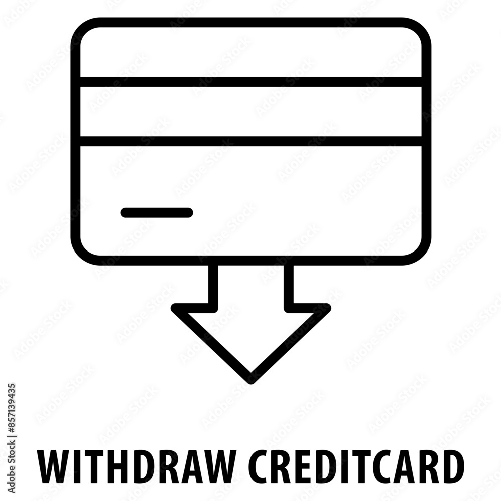 Poster withdraw creditcard icon simple and easy to edit for your design elements