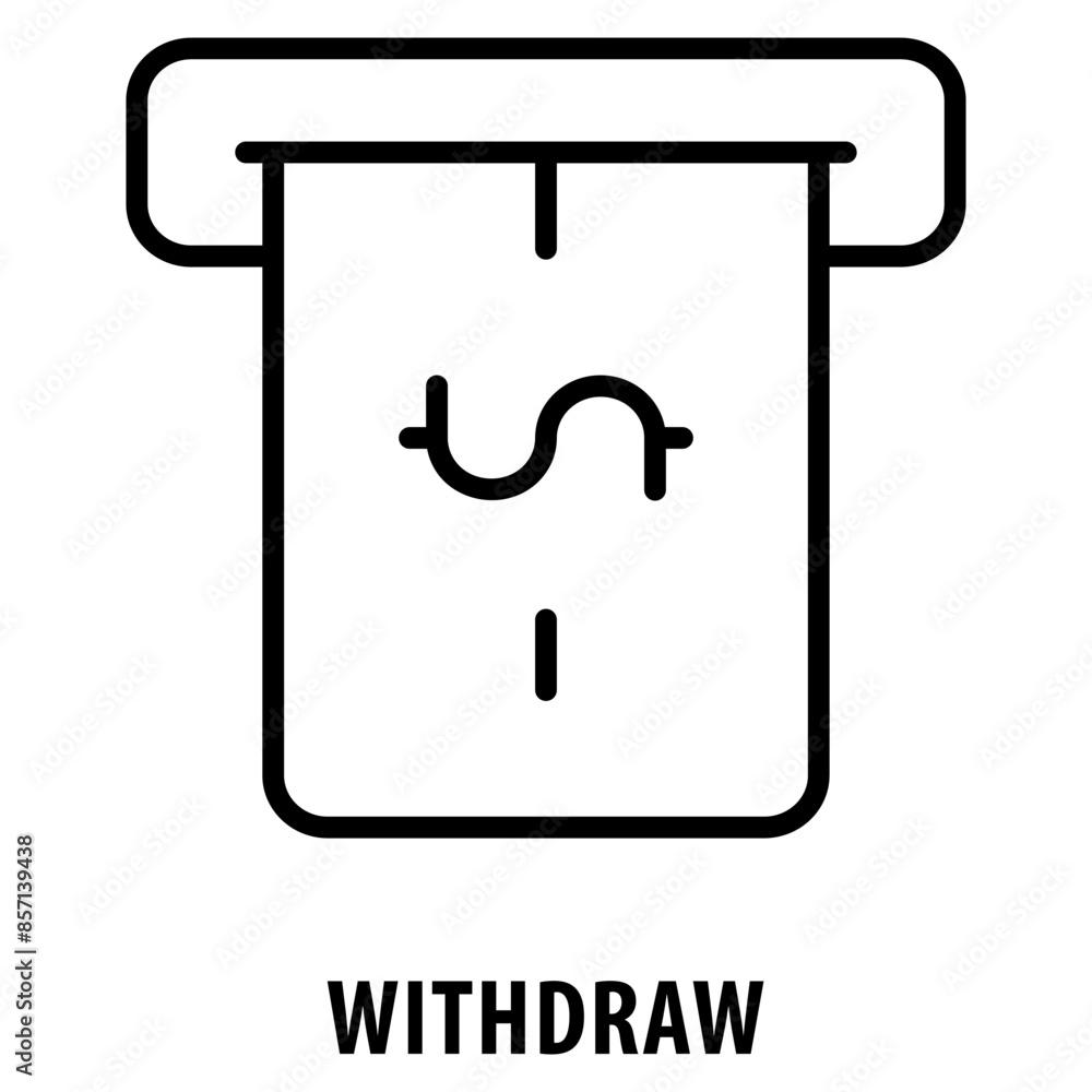 Poster withdraw icon simple and easy to edit for your design elements