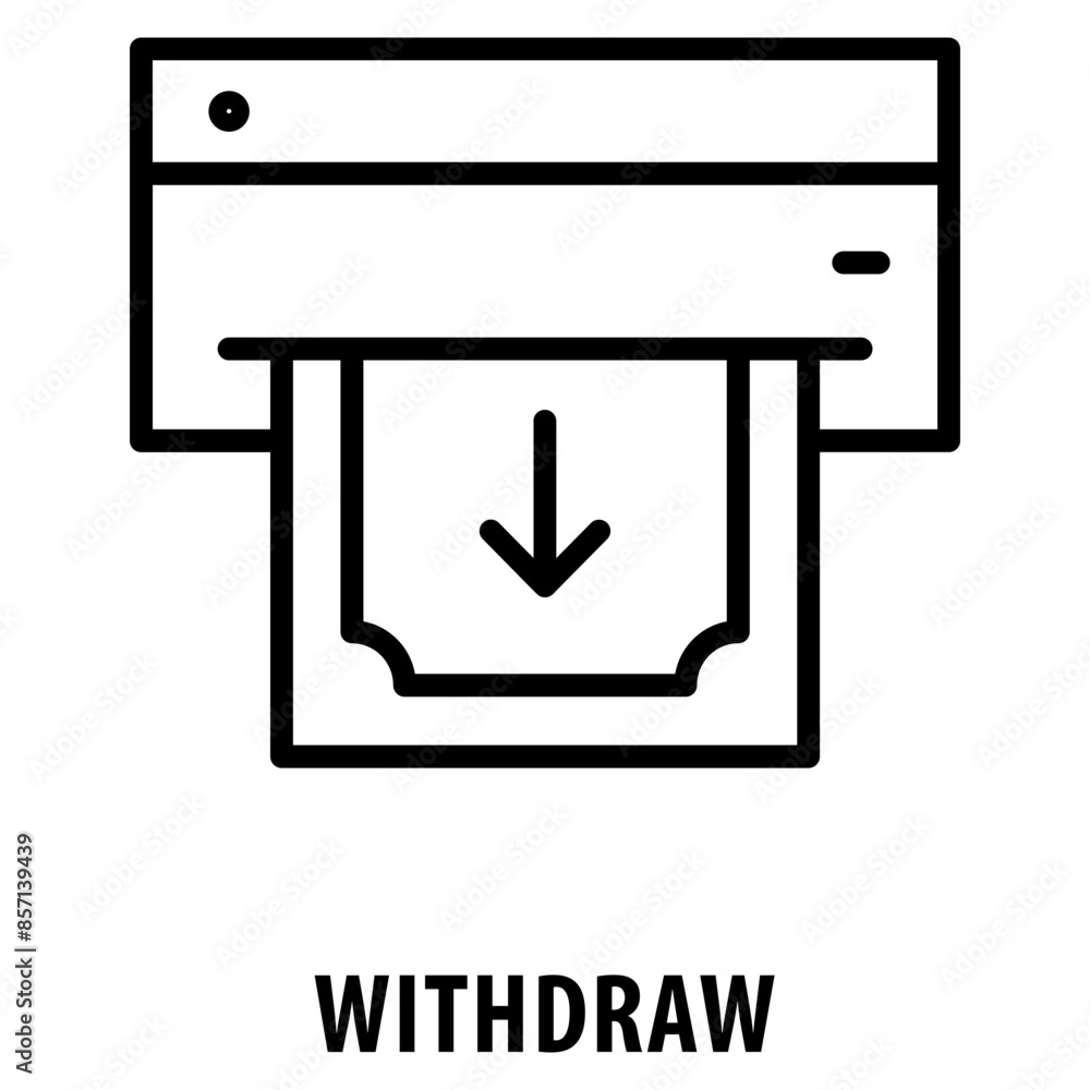 Poster withdraw icon simple and easy to edit for your design elements