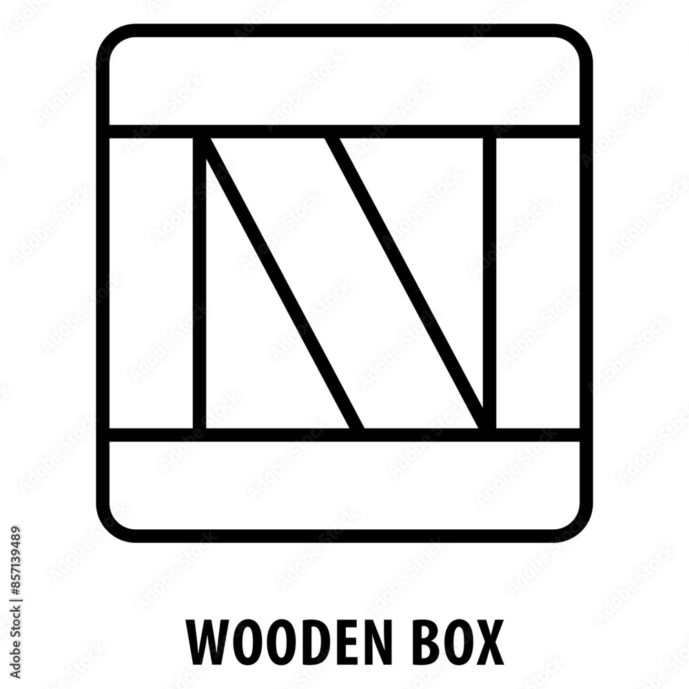 Poster wooden box icon simple and easy to edit for your design elements