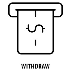 Withdraw Icon simple and easy to edit for your design elements