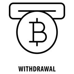 Withdrawal Icon simple and easy to edit for your design elements