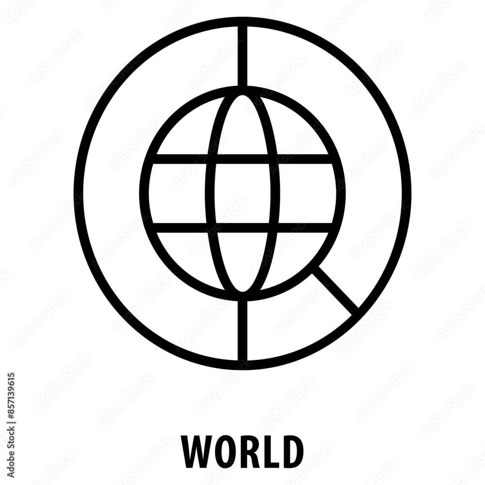 Poster world icon simple and easy to edit for your design elements