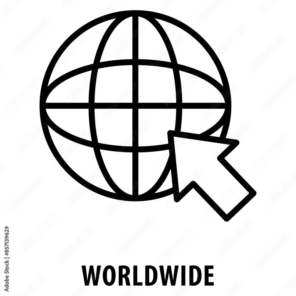 Poster worldwide icon simple and easy to edit for your design elements