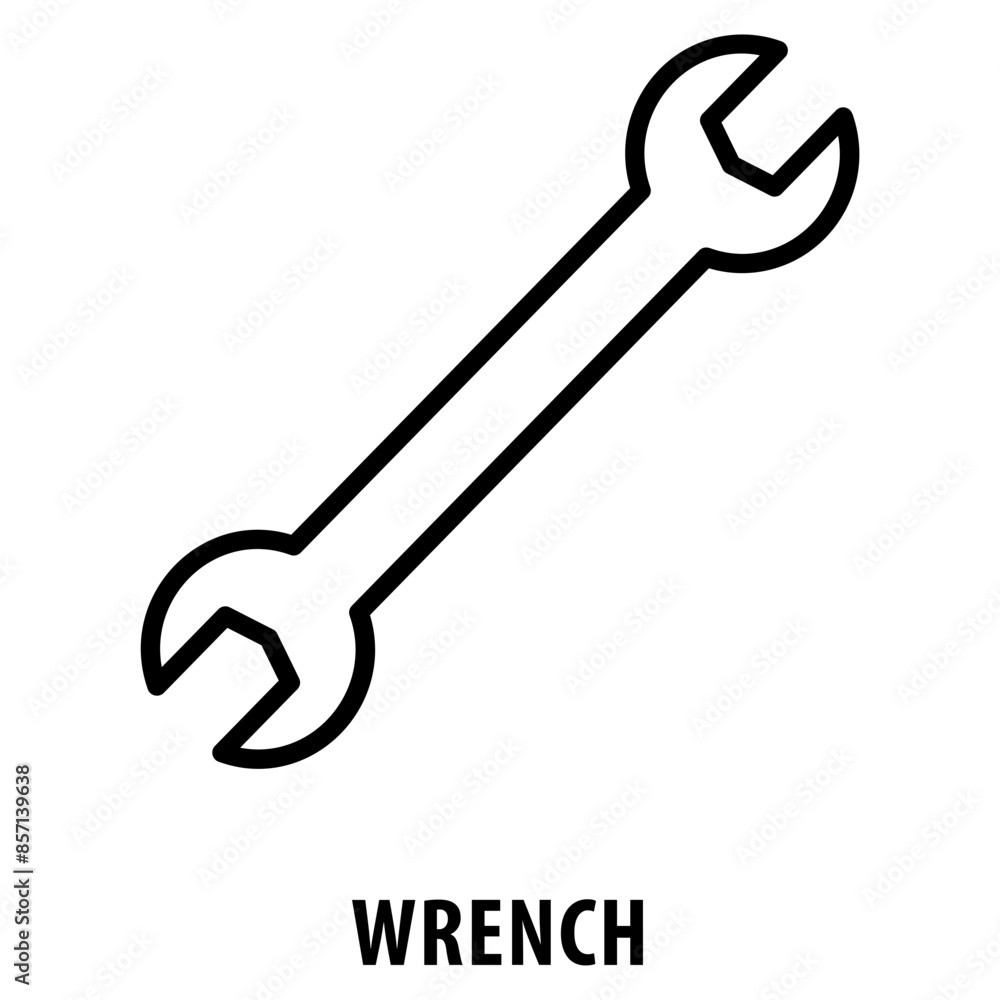 Aufkleber wrench icon simple and easy to edit for your design elements