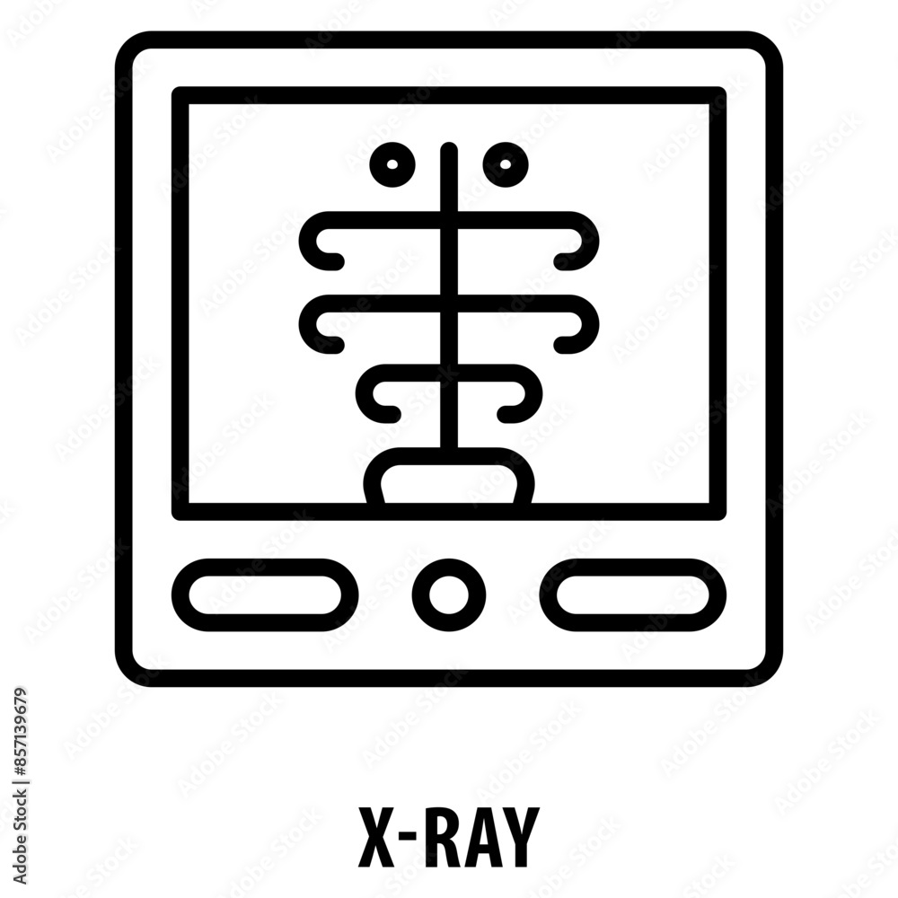 Aufkleber x-ray icon simple and easy to edit for your design elements