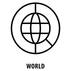 Obraz premium World Icon simple and easy to edit for your design elements