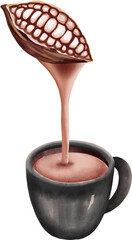 cocoa watercolor elements