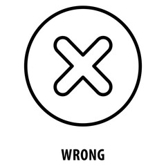 Fototapeta premium Wrong Icon simple and easy to edit for your design elements