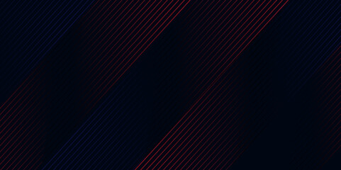 Red and black vector abstract 3D futuristic modern neon banner with shape line. Abstract luxury red background with black line