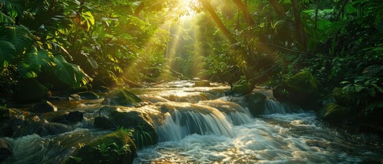 Tranquil Jungle Stream.