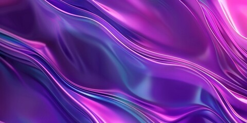 Fototapeta premium Neon Wave Background. Abstract background with a purple and blue gradient color waves, wavy lines, curved shapes, fluid motion effect