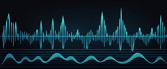 Line wave music sound one noise audio frequency icon signal podcast radio soundwave waveform volume art hand. Acoustic line music logo recording voice wave doodle sketch abstract. Vector illustration