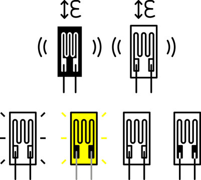 Strain gauge sensor icon , vector illustration