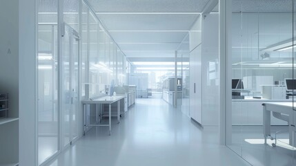 High-tech lab environment for semiconductor research and development