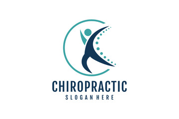 Chiropractic logo design element idea with creative concept high resolution vector