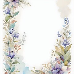 Florale Design-Vorlage mit Freifläche - Aquarell-Stil