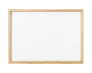 Obraz premium Natural Wooden Frame with Blank White Canvas for Custom Artwork or Photos.