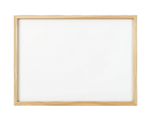 Natural Wooden Frame with Blank White Canvas for Custom Artwork or Photos.