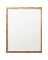 Natural Oak Wooden Frame with Blank Vertical Canvas for Custom Art and Photography Displays.