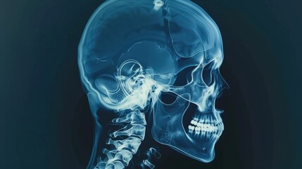 X-ray film of head.