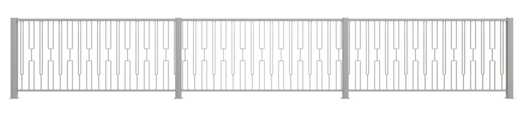 Fototapeta premium Eastern Lines, Modern Grace: 3D Balustrade Art 
