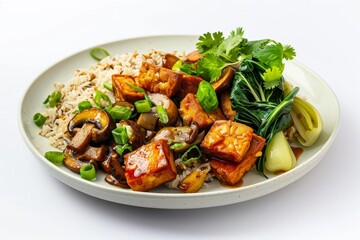 Vibrant Camping Tofu Skin Stir-Fry with Bok Choy and Spicy Chile de Arbol
